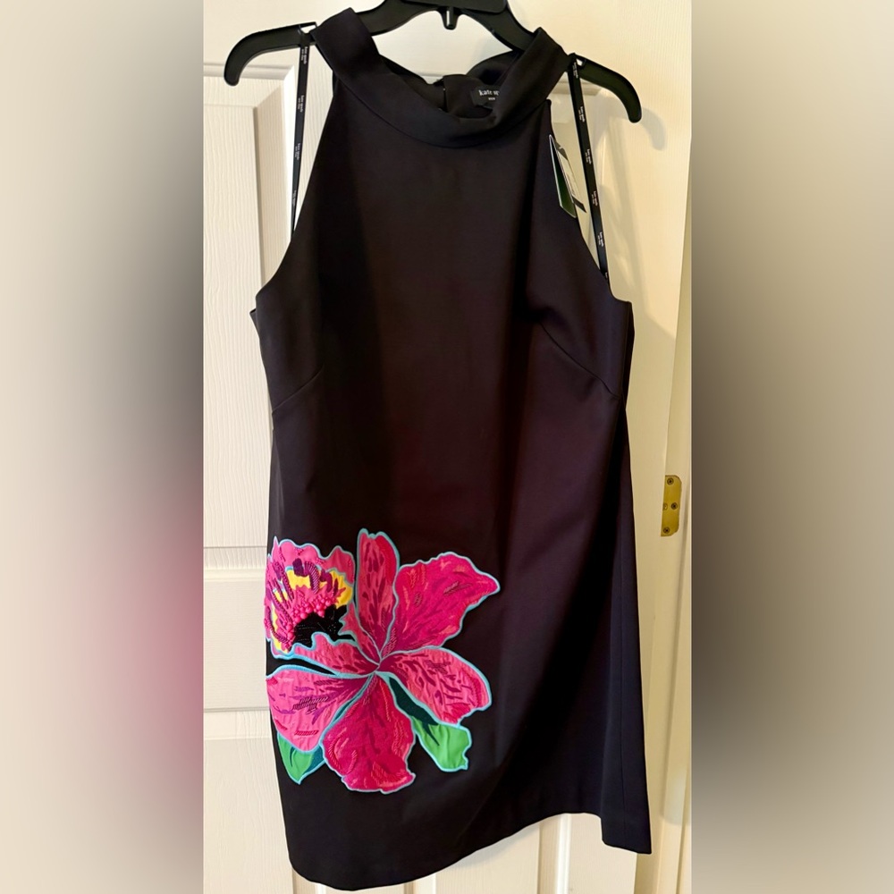 Kate Spade Floral Appliqué Shift Dress NWT size 16.